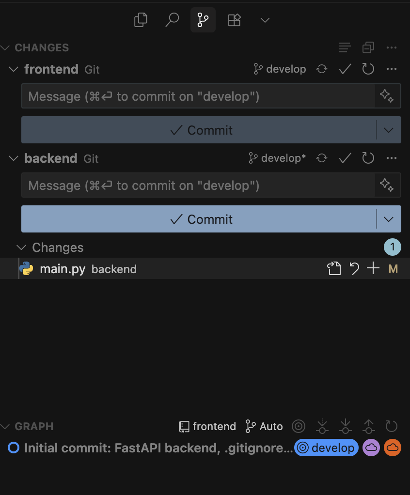 Git status in IDE